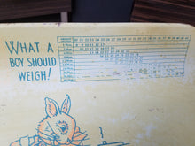 Load image into Gallery viewer, Vintage 1950's NURSERY BABY SCALE with Ducks, Pig, Mice, and Rabbit Graphics