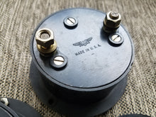 Load image into Gallery viewer, Vintage Jewell Volts Amps Galvanometer Gauges set of 3 from 1930's Bentley Wing