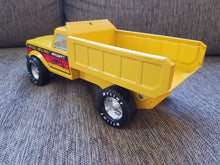 Load image into Gallery viewer, Vintage Nylint Dumper Toy Steel “You Call We’ll Haul" USA Yellow Dump Truck