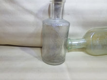 Load image into Gallery viewer, Antique Lettered Bottles- Stove Paint, Ed Pinaud Paris, Cough Med, Shoe Shine, etc.