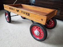Load image into Gallery viewer, WORLD FLYER WOODEN WAGON COASTER WAGON TOY HAMILTON STEEL Like Radio Flyer