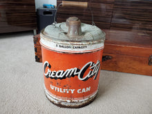 Load image into Gallery viewer, Vintage Cream City Milwaukee 5 Gallon Metal Bucket Can Jones & Laughlin Steel