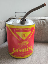 Load image into Gallery viewer, Vintage Red 5 Gallon Gas Can with Car logo 1960 Pontiac Jayes Can Co Chicago