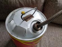 Load image into Gallery viewer, Vintage Red 5 Gallon Gas Can with Car logo 1960 Pontiac Jayes Can Co Chicago