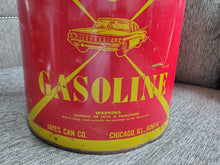 Load image into Gallery viewer, Vintage Red 5 Gallon Gas Can with Car logo 1960 Pontiac Jayes Can Co Chicago