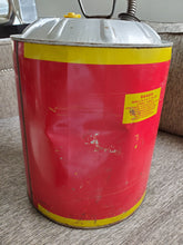 Load image into Gallery viewer, Vintage Red 5 Gallon Gas Can with Car logo 1960 Pontiac Jayes Can Co Chicago