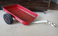 Load image into Gallery viewer, Red AMF Pedal Car Wagon Trailer like Radio Flyer All Metal