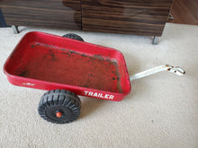 Load image into Gallery viewer, Red AMF Pedal Car Wagon Trailer like Radio Flyer All Metal