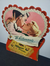 Load image into Gallery viewer, Vintage Whitman's Chocolate Valentines Easel Back Display Sign Cardboard HUGE
