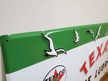 Load image into Gallery viewer, Large TEXACO Marine Lubricants Sign, Vintage Boats, 3 foot wide AWESOME GRAPHICS