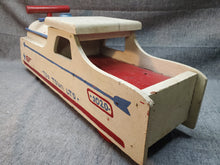 Load image into Gallery viewer, Vintage Homemade Wooden Ride-on Locomotive Toy Folk Art Toy Town LTD 1020