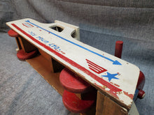 Load image into Gallery viewer, Vintage Homemade Wooden Ride-on Locomotive Toy Folk Art Toy Town LTD 1020