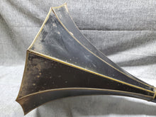 Load image into Gallery viewer, Edison 10 Panel Flower Phonograph Horn Black Columbia