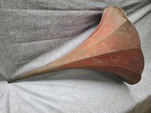 Load image into Gallery viewer, Edison TCoT 11 Panel GORGEOUS Flower Phonograph Horn Red 36 Inch Long