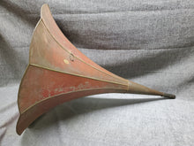 Load image into Gallery viewer, Edison TCoT 11 Panel GORGEOUS Flower Phonograph Horn Red 36 Inch Long