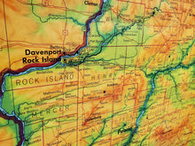 Load image into Gallery viewer, Vintage Denoyer- Geppert ILLINOIS STATE & CHICAGO Pull Down Classroom Map 1968