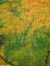 Load image into Gallery viewer, Vintage Denoyer- Geppert ILLINOIS STATE & CHICAGO Pull Down Classroom Map 1968