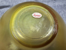 Load image into Gallery viewer, 1960s Murano Glass LARGE Bowl Centerpiece w/ Yellow Ombre Swirls, Venice Italy