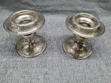 Load image into Gallery viewer, Wilcox S.P. Co. Silver Plate Candleholders 147 LARGE Paisley Design 1920s