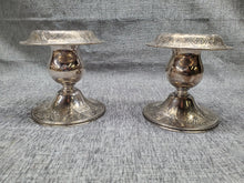 Load image into Gallery viewer, Wilcox S.P. Co. Silver Plate Candleholders 147 LARGE Paisley Design 1920s