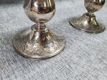 Load image into Gallery viewer, Wilcox S.P. Co. Silver Plate Candleholders 147 LARGE Paisley Design 1920s