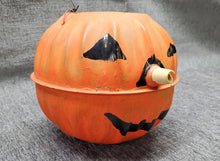 Load image into Gallery viewer, Antique Metal Halloween Pumpkin Noisemaker US Metal Toy Manufacturing