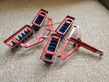 Load image into Gallery viewer, Lot of 7 Carter Tru Scale Red Tractor Combine Disc Elevator Loader ALL WORKING