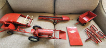 Load image into Gallery viewer, Lot of 7 Carter Tru Scale Red Tractor Combine Disc Elevator Loader ALL WORKING