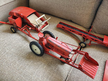 Load image into Gallery viewer, Lot of 7 Carter Tru Scale Red Tractor Combine Disc Elevator Loader ALL WORKING