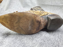 Load image into Gallery viewer, VINTAGE 1970s JUSTIN PYTHON SNAKESKIN COWBOY BOOTS with TIPS Style 9038 Mens 9D