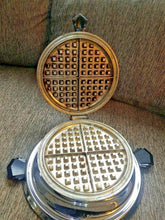 Load image into Gallery viewer, Vintage Chrome SEARS HEATMASTER Waffle Maker Iron No 1127 "Senica" Art Deco