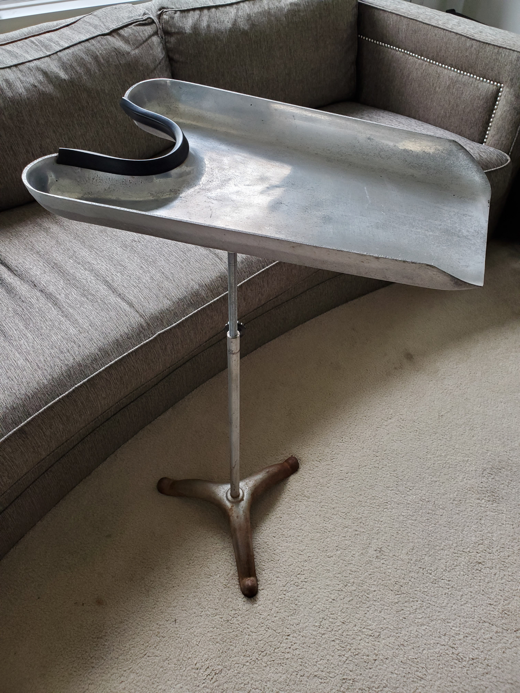 Vintage Barber Shop Chair Hair Wash Shampoo Basin Aluminum Tray with Stand
