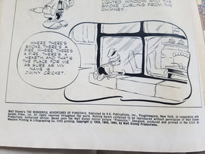 Disney's Pinocchio Comic Book Fifth Printing 1954