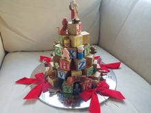 Load image into Gallery viewer, Vintage Alphabet Block Christmas Tree
