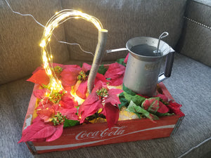 Coca Cola Crate with Bubbling Lighted Can
