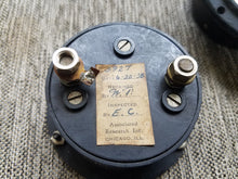 Load image into Gallery viewer, Vintage Jewell Volts Amps Galvanometer Gauges set of 3 from 1930&#39;s Bentley Wing
