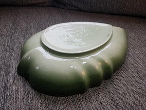 Vintage Los Angeles Potteries 102 Avocado Dish Platter Tray Ceramic GREAT COLORS