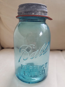 Ball Blue Perfect Mason 1926-1933 with rubber gasket quart mold 8