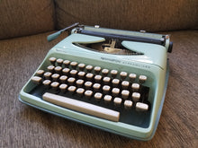 Load image into Gallery viewer, Vintage Remington Streamliner Sperry Rand Portable Typewriter~Two Tone Blue
