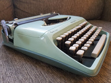 Load image into Gallery viewer, Vintage Remington Streamliner Sperry Rand Portable Typewriter~Two Tone Blue

