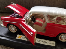 Load image into Gallery viewer, 1955 Chevy Nomad Bel Air Chevrolet Red White 1/24 on Base MOTORMAX
