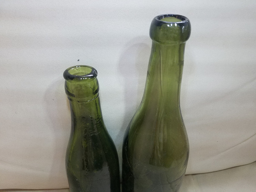 Antique Green Beer Bottles E & J Burke, New York, Guinness