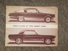Load image into Gallery viewer, 1965 Plymouth Barracuda Dealer Brochure Comparision to Mustang
