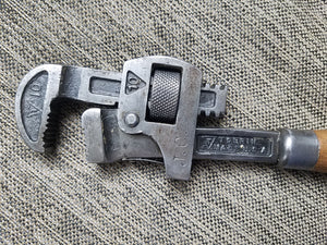 Vintage Tobrin #10 Pipe Wrench Wood Handle