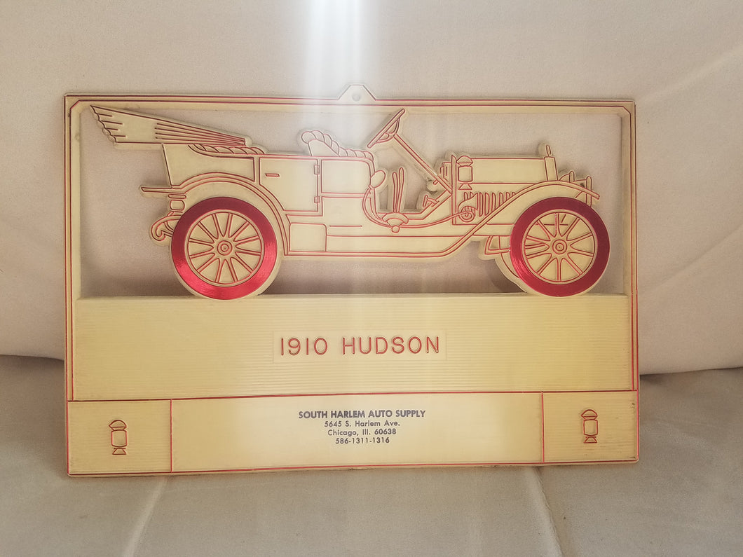 Vintage Plastic Car Wall Plaques Auto Supply Mercedes Ford Hudson Stutz Packard