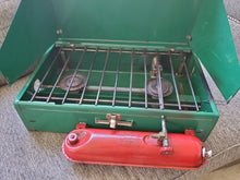 Load image into Gallery viewer, VINTAGE COLEMAN 413F 2 BURNER CAMP STOVE 1961-63 year
