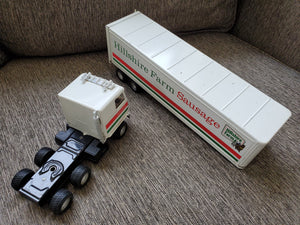 Ertl Chevy Titan Semi Truck HILLSHIRE FARM SAUSAGE White 1980's METAL