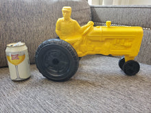 Load image into Gallery viewer, Vintage 1960&#39;s Toy Yellow Plastic Empire Blow Mold Farm Tractor with man

