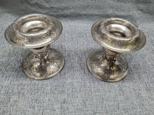 Load image into Gallery viewer, Wilcox S.P. Co. Silver Plate Candleholders 147 LARGE Paisley Design 1920s
