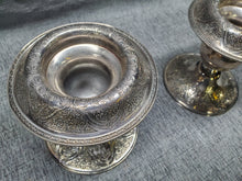 Load image into Gallery viewer, Wilcox S.P. Co. Silver Plate Candleholders 147 LARGE Paisley Design 1920s
